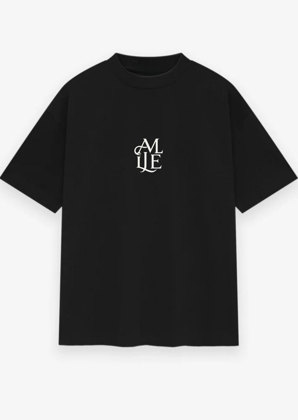 AMALUNE| Black Oversized Box Tee