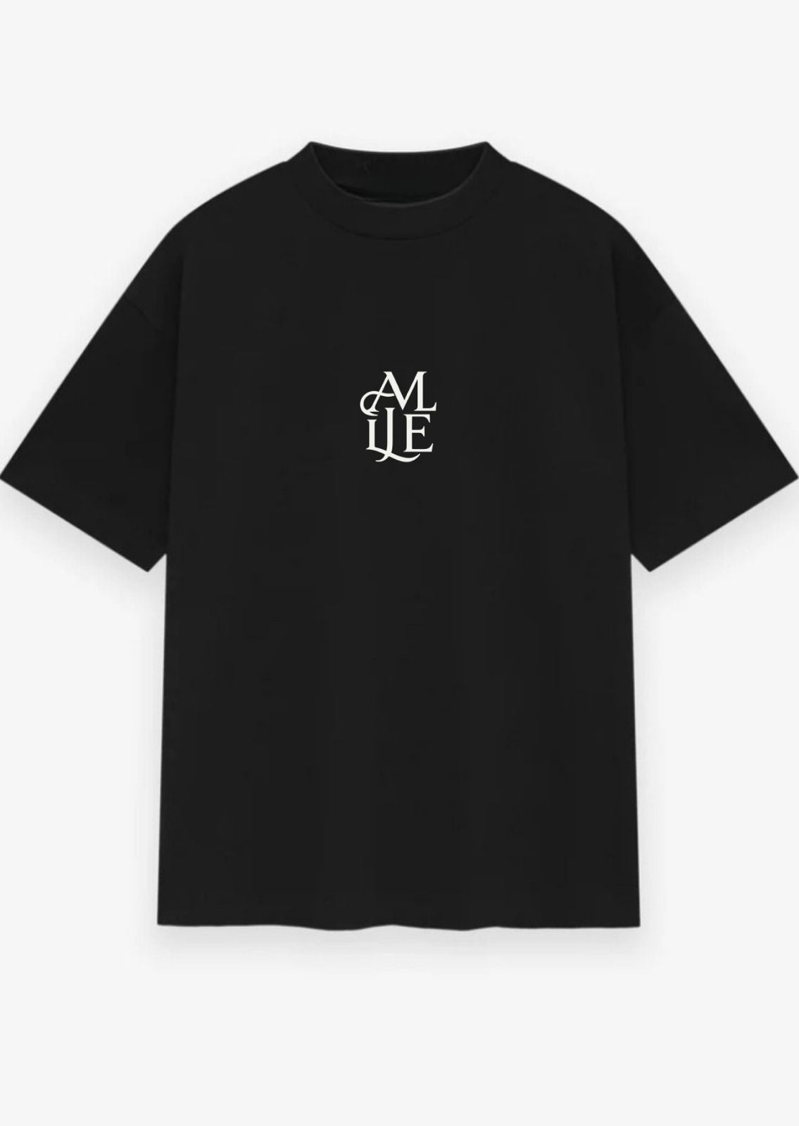 AMALUNE| Black Oversized Box Tee