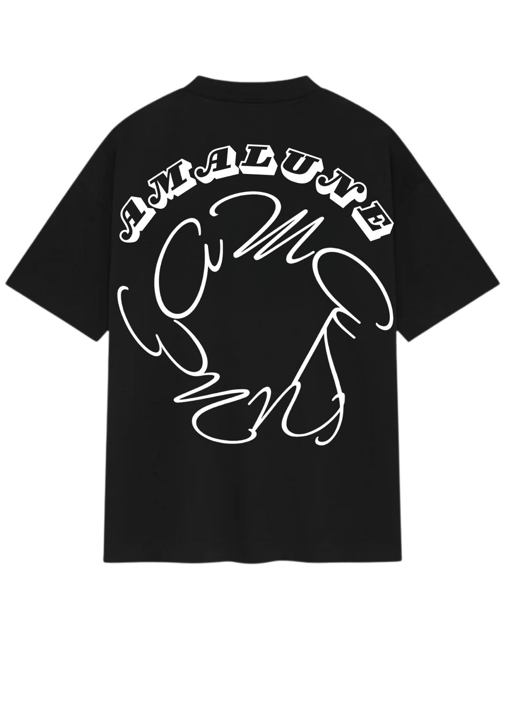 AMALUNE| Black Oversized Box Tee