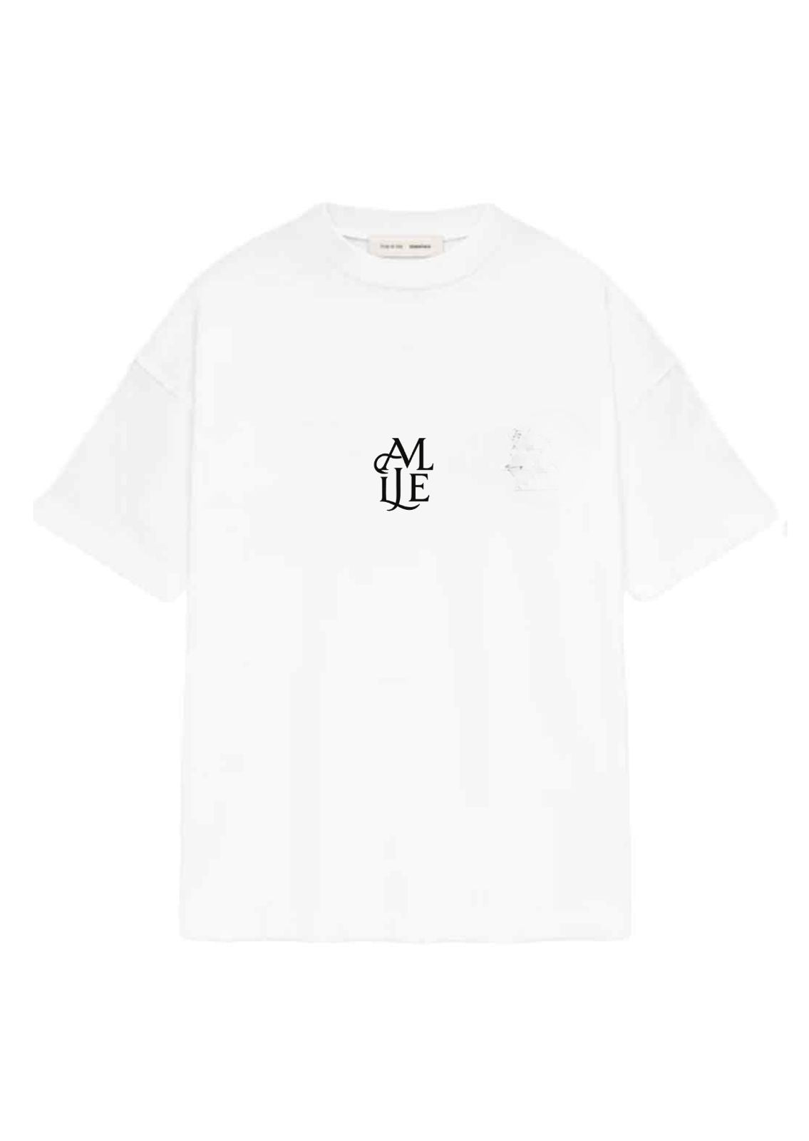 AMALUNE| White Oversized Box Tee
