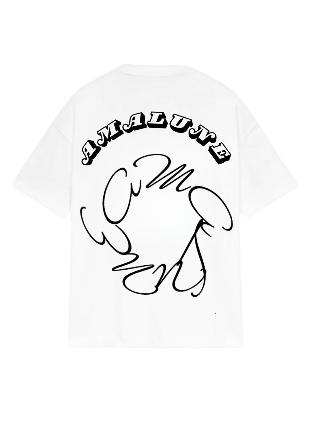 AMALUNE| White Oversized Box Tee