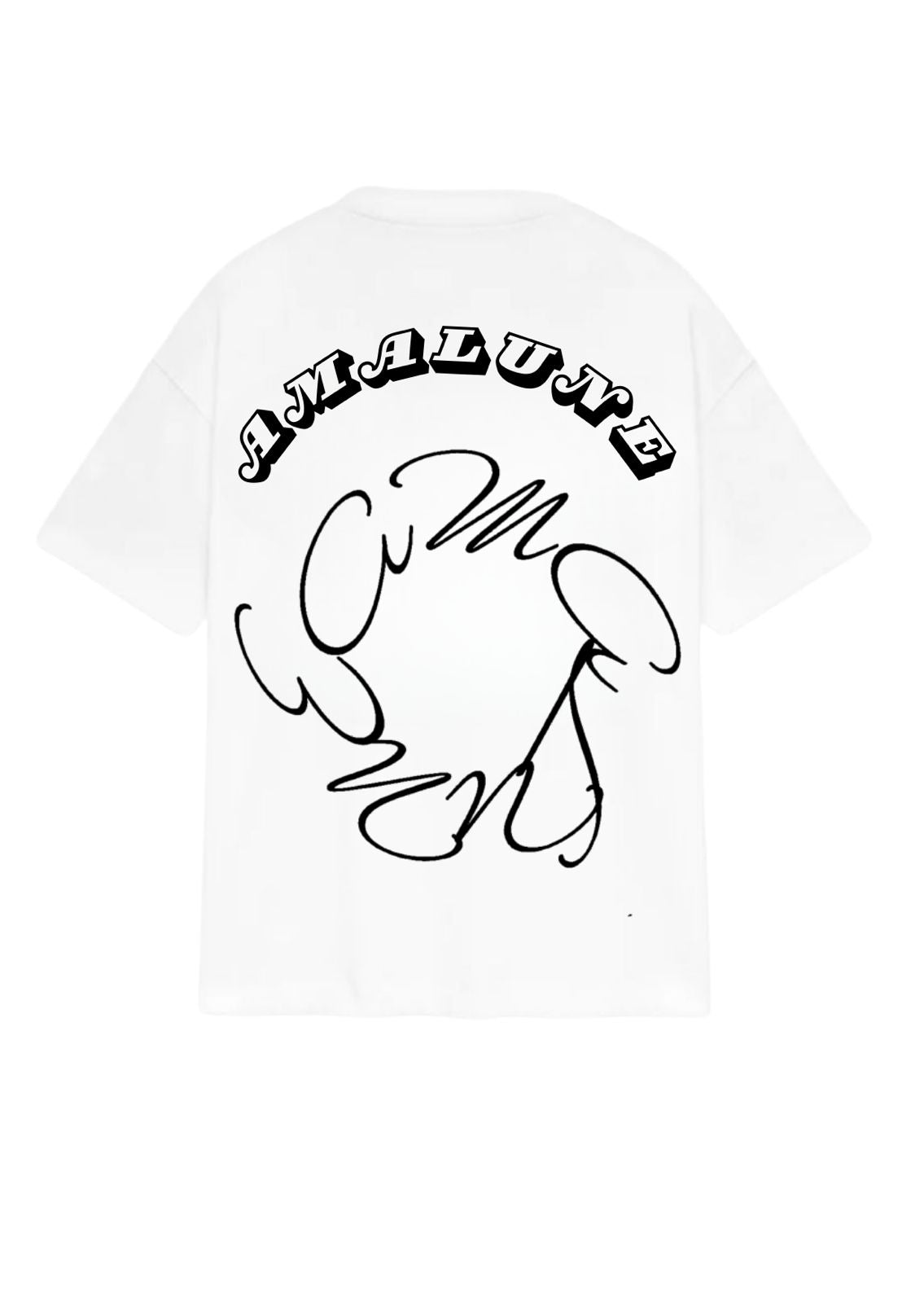 AMALUNE| White Oversized Box Tee
